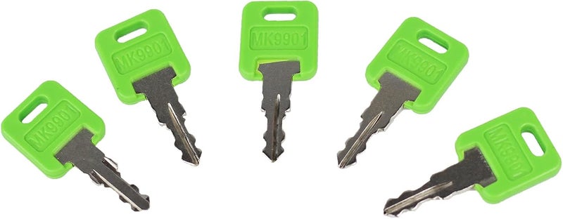 gradora RV MK9901 & 6601 Custom Cut Key Replacement for FIC Code 9901 6601 Motorhome Green Key (Pack of 5) - Image 1